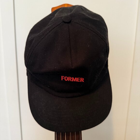 Former Black Snapback Hat – Red Embroidered Logo - Picture 1 of 3